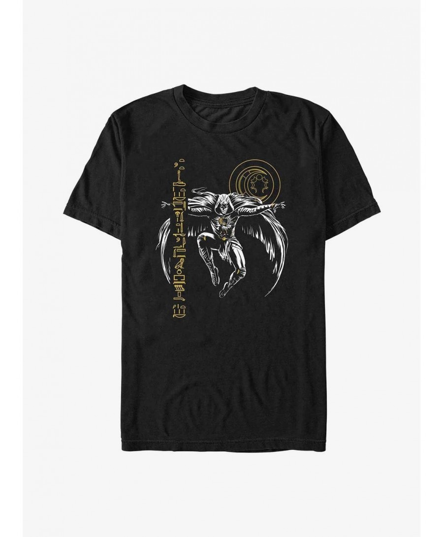 Discount Sale Marvel Moon Knight Gliph Lift T-Shirt $7.46 T-Shirts