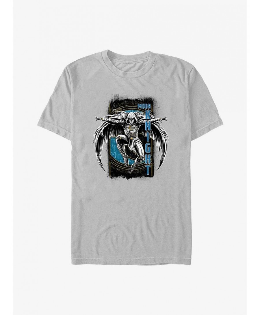 Hot Selling Marvel Moon Knight Grunge Badge T-Shirt $7.27 T-Shirts