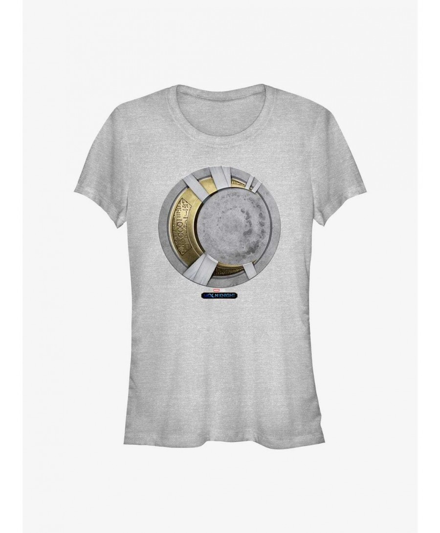 Exclusive Marvel Moon Knight Moon Gold Icon Girls T-Shirt $6.18 T-Shirts