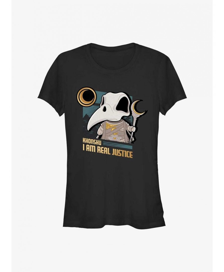 Flash Sale Marvel Moon Knight Khonshu Real Justice Girls T-Shirt $9.96 T-Shirts