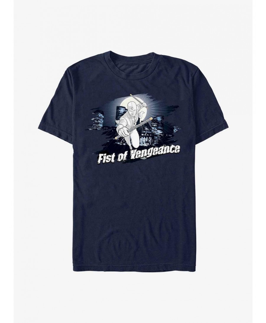 Pre-sale Marvel Moon Knight Suit Fist of Vengeance Badge T-Shirt $7.65 T-Shirts