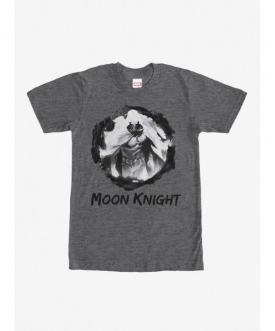 Pre-sale Marvel Moon Knight Paint Smudge Print T-Shirt $6.88 T-Shirts