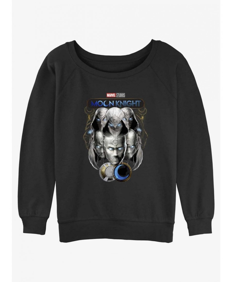 Best Deal Marvel Moon Knight Split Conscience Girls Slouchy Sweatshirt $10.33 Sweatshirts