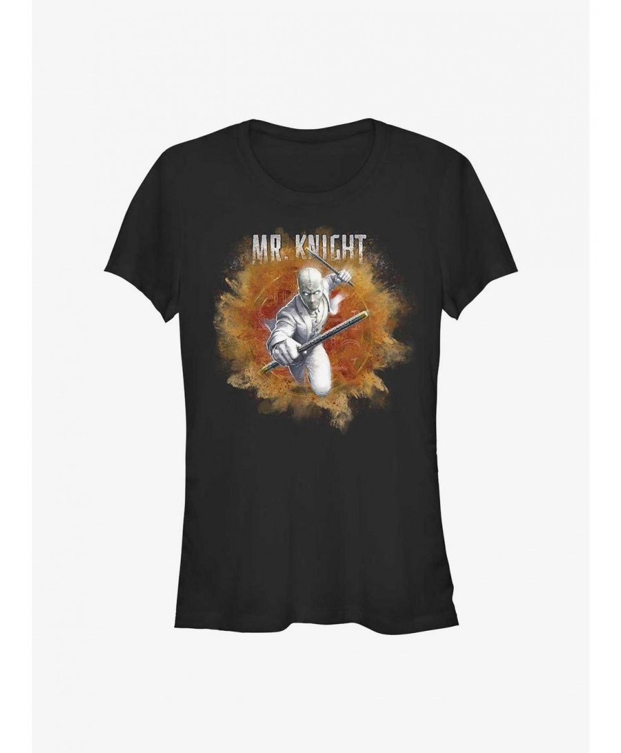 Big Sale Marvel Moon Knight Mr. Knight Girls T-Shirt $8.37 T-Shirts