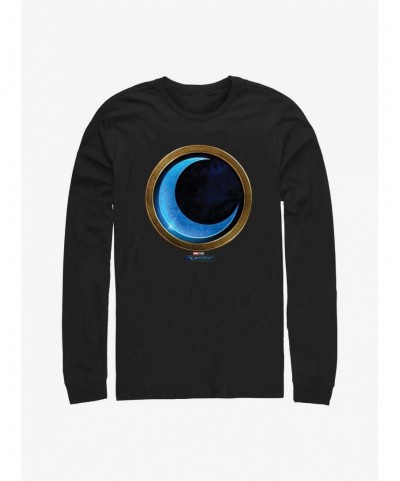 Low Price Marvel Moon Knight Moon Icon Long Sleeve T-Shirt $11.58 T-Shirts