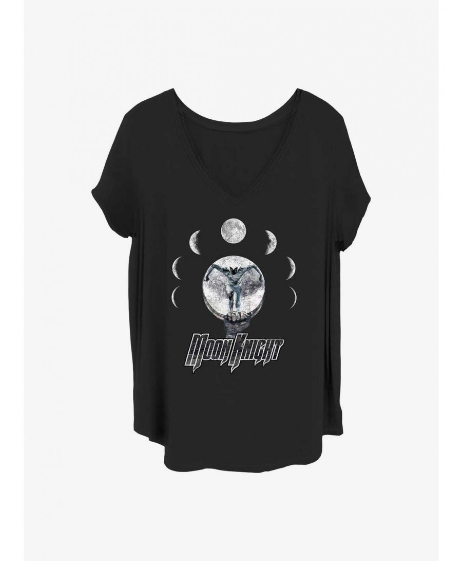 Flash Deal Marvel Moon Knight Moon Phases Girls T-Shirt Plus Size $8.79 T-Shirts