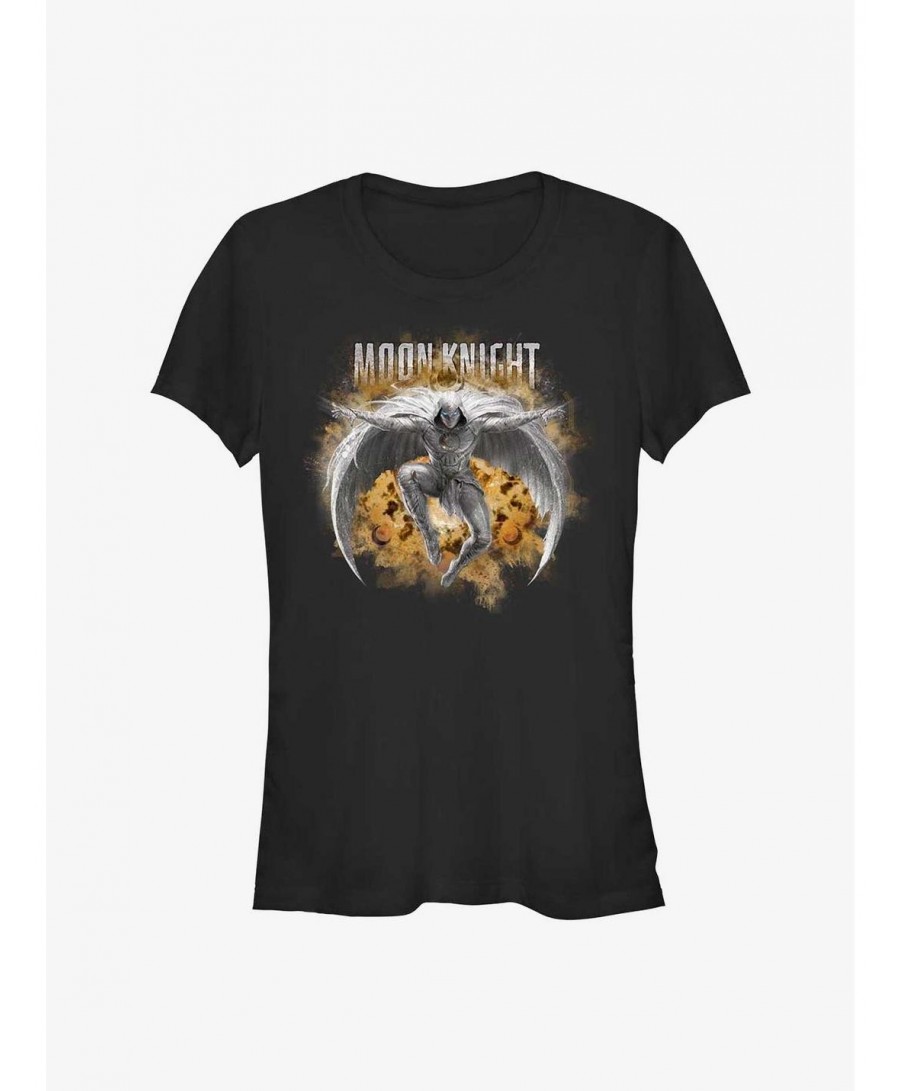 Fashion Marvel Moon Knight Leaping Knight Girls T-Shirt $8.57 T-Shirts