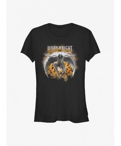 Fashion Marvel Moon Knight Leaping Knight Girls T-Shirt $8.57 T-Shirts