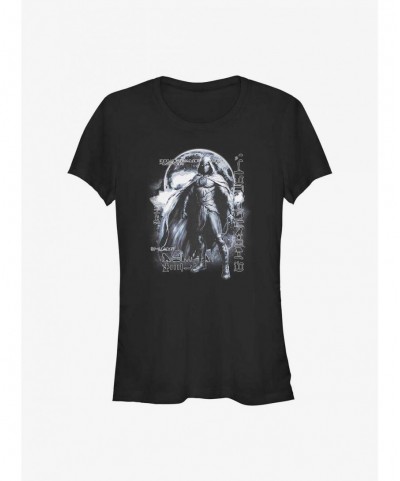 Pre-sale Discount Marvel Moon Knight Dark Pose Girls T-Shirt $8.96 T-Shirts