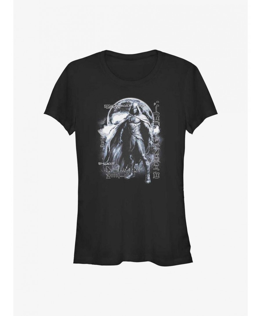 Pre-sale Discount Marvel Moon Knight Dark Pose Girls T-Shirt $8.96 T-Shirts