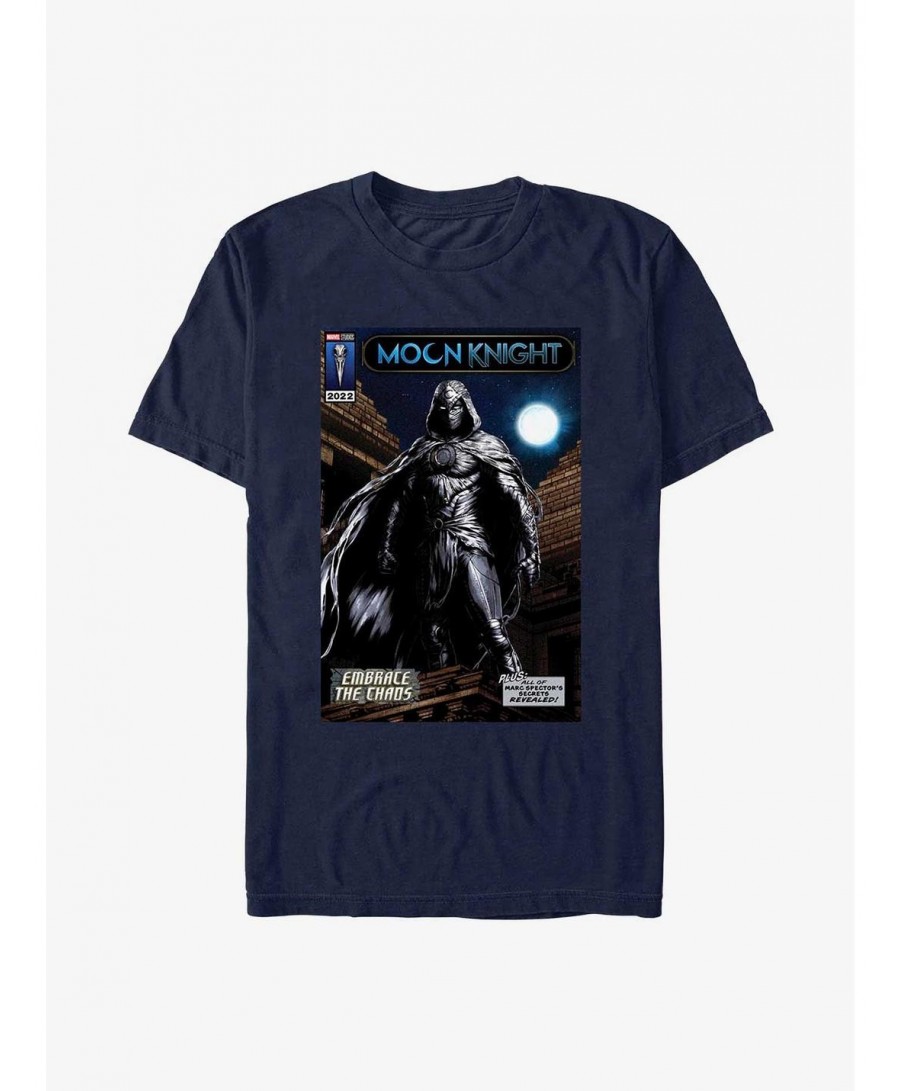 Unique Marvel Moon Knight Embrace The Chaos Comic Cover T-Shirt $9.56 T-Shirts