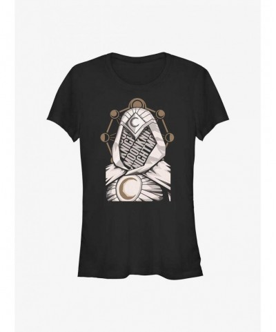 Value Item Marvel Moon Knight Paper Cut Moon Girls T-Shirt $9.16 T-Shirts