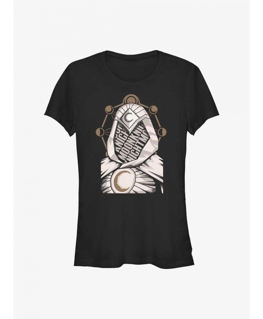 Value Item Marvel Moon Knight Paper Cut Moon Girls T-Shirt $9.16 T-Shirts