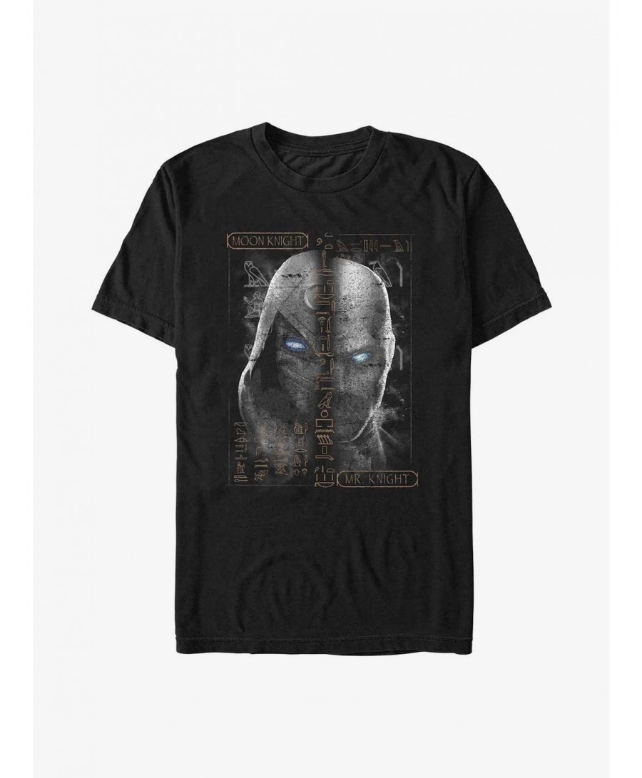 Discount Sale Marvel Moon Knight Moon Glyphs T-Shirt $5.74 T-Shirts