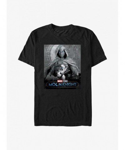 Exclusive Price Marvel Moon Knight Portrait T-Shirt $7.65 T-Shirts