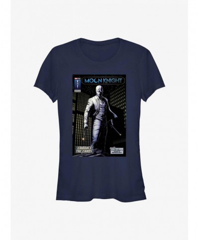 Seasonal Sale Marvel Moon Knight Comic Cover Girls T-Shirt $6.18 T-Shirts