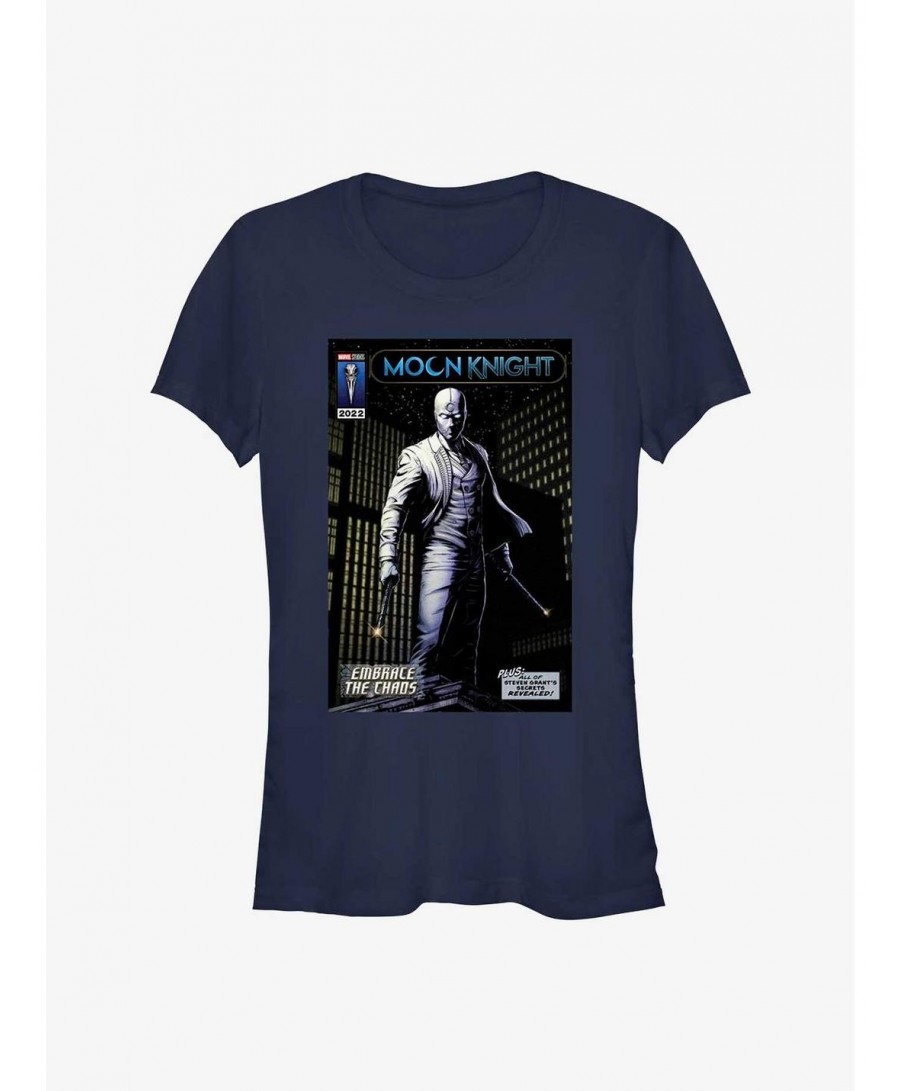 Seasonal Sale Marvel Moon Knight Comic Cover Girls T-Shirt $6.18 T-Shirts