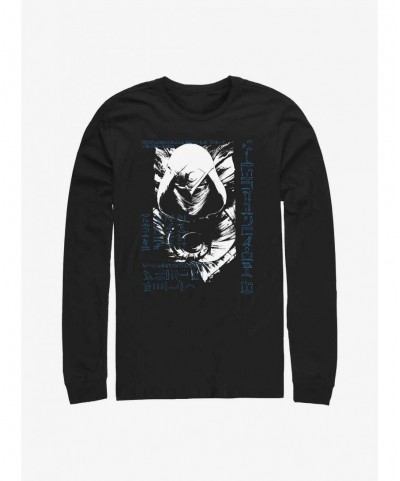 Pre-sale Marvel Moon Knight Grunge Long Sleeve T-Shirt $12.11 T-Shirts