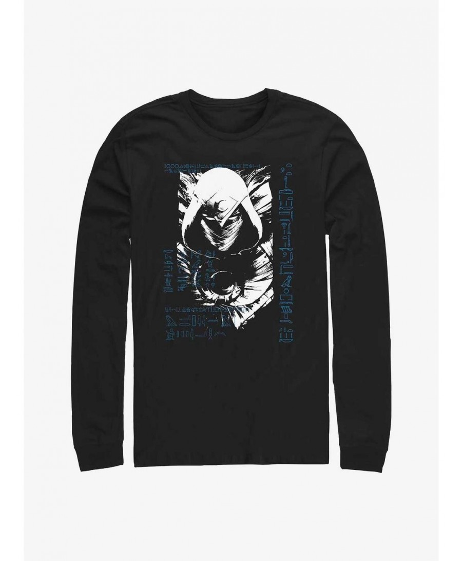 Pre-sale Marvel Moon Knight Grunge Long Sleeve T-Shirt $12.11 T-Shirts