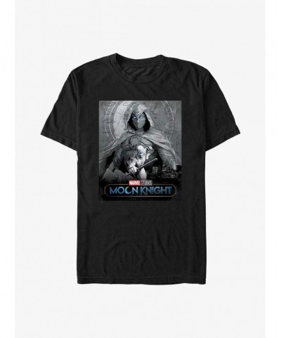 Huge Discount Marvel Moon Knight Portrait T-Shirt $9.37 T-Shirts