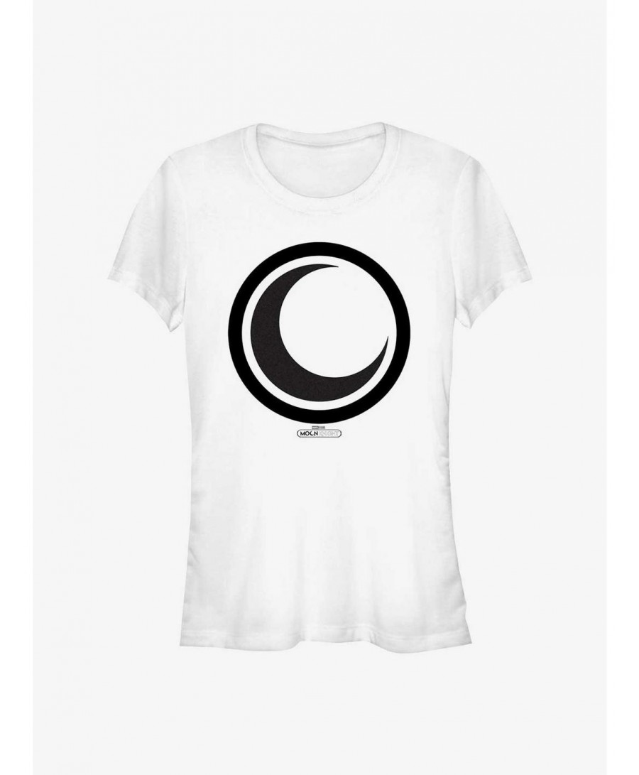 Low Price Marvel Moon Knight Crescent Icon Girls T-Shirt $7.57 T-Shirts