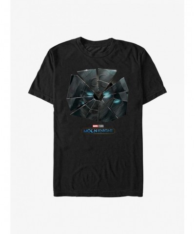 Trendy Marvel Moon Knight Broken Glass T-Shirt $8.41 T-Shirts