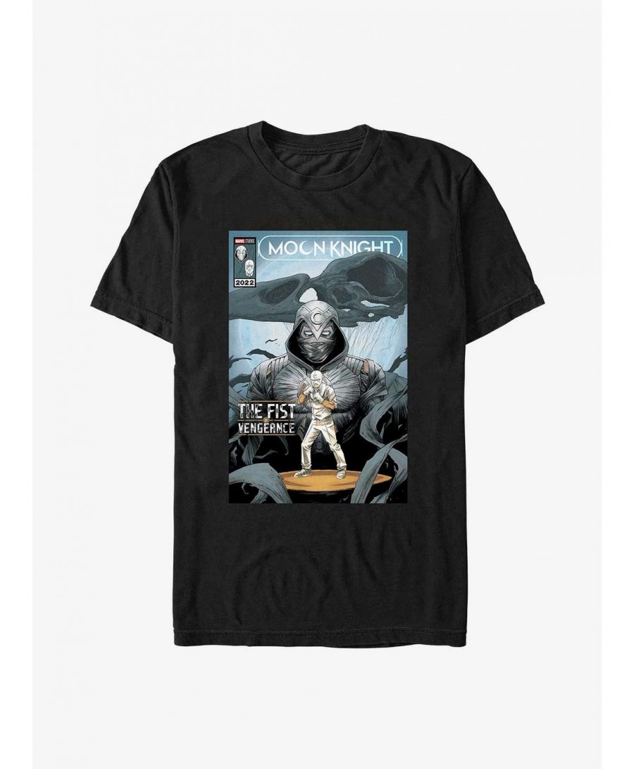 Exclusive Price Marvel Moon Knight Fist of Vengeance Comic Cover T-Shirt $8.60 T-Shirts