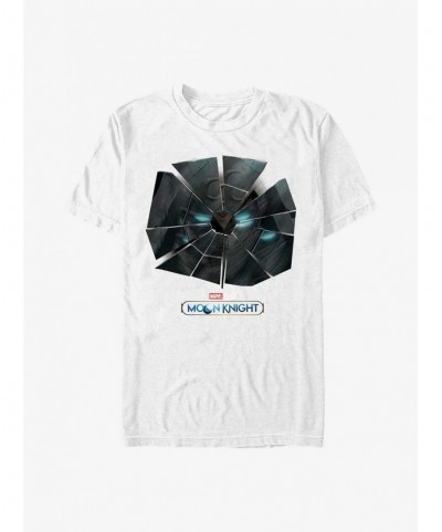 Discount Sale Marvel Moon Knight Broken Glass T-Shirt $7.07 T-Shirts