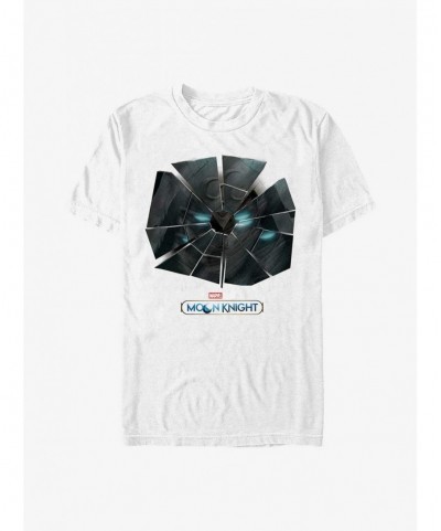 Discount Sale Marvel Moon Knight Broken Glass T-Shirt $7.07 T-Shirts