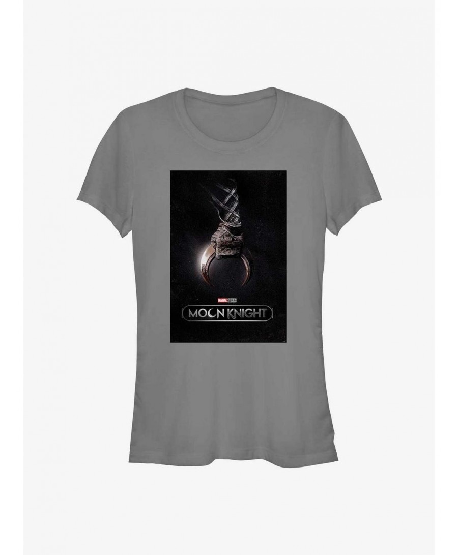 Discount Sale Marvel Moon Knight Crescent Dart Poster Girls T-Shirt $7.17 T-Shirts