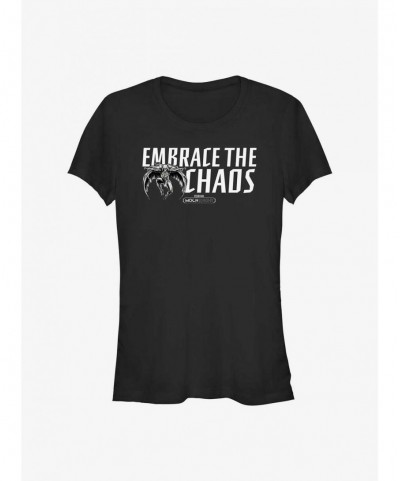 New Arrival Marvel Moon Knight Embrace The Chaos Girls T-Shirt $7.77 T-Shirts