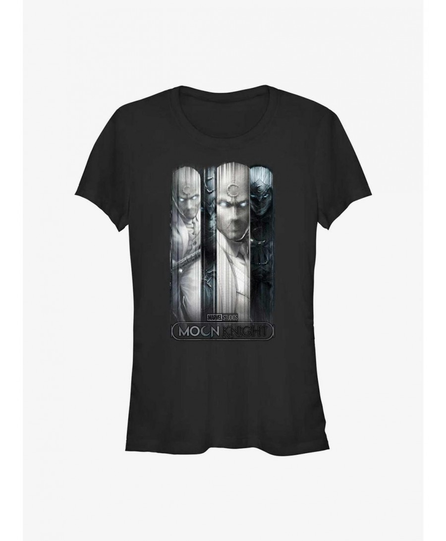 Festival Price Marvel Moon Knight Glass Panels Girls T-Shirt $8.76 T-Shirts