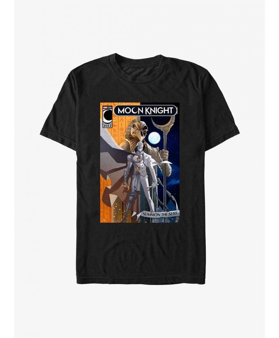 Flash Deal Marvel Moon Knight Summon The Suit Comic Cover T-Shirt $9.18 T-Shirts