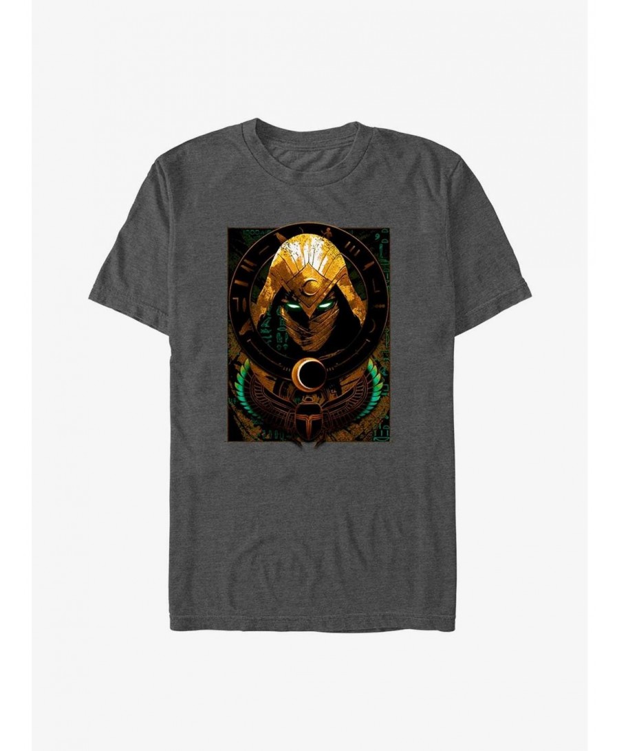 Seasonal Sale Marvel Moon Knight Scarab Moon T-Shirt $8.80 T-Shirts