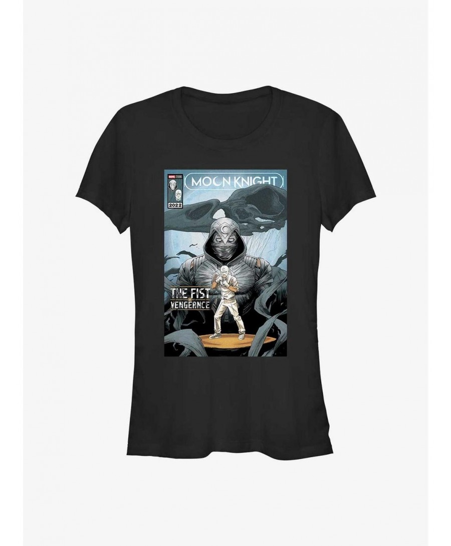 Trendy Marvel Moon Knight Fist of Vengeance Comic Cover Girls T-Shirt $9.96 T-Shirts