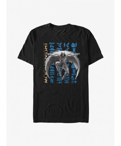 Festival Price Marvel Moon Knight Glyph Stack T-Shirt $7.07 T-Shirts