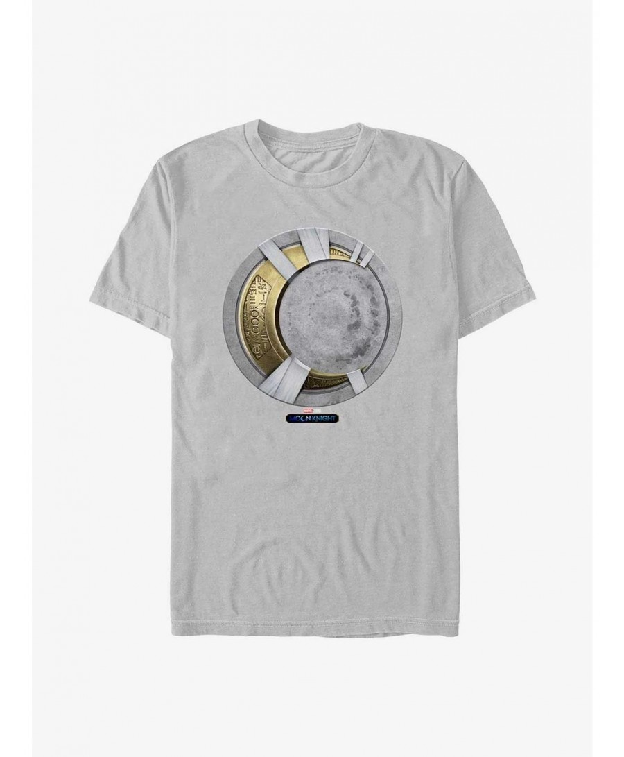 Exclusive Marvel Moon Knight Moon Gold Icon T-Shirt $7.07 T-Shirts