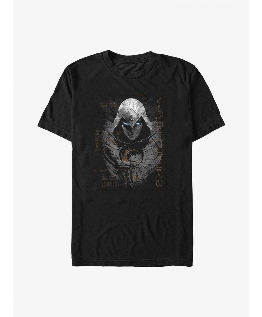 Seasonal Sale Marvel Moon Knight Ancient Glyphs T-Shirt $6.69 T-Shirts