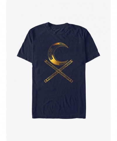 Huge Discount Marvel Moon Knight Moon Baton Glyphs T-Shirt $7.46 T-Shirts