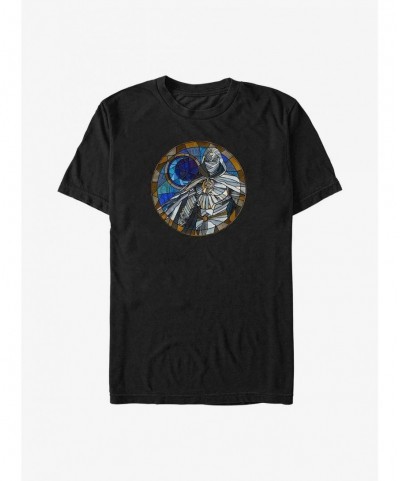 Discount Sale Marvel Moon Knight Moon Stained Glass Window Big & Tall T-Shirt $11.00 T-Shirts