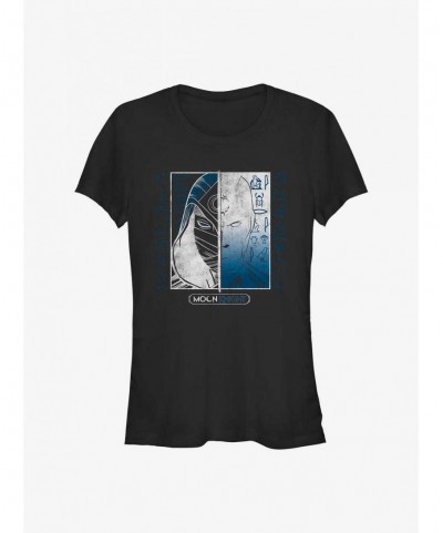 Unique Marvel Moon Knight Split Girls T-Shirt $9.76 T-Shirts