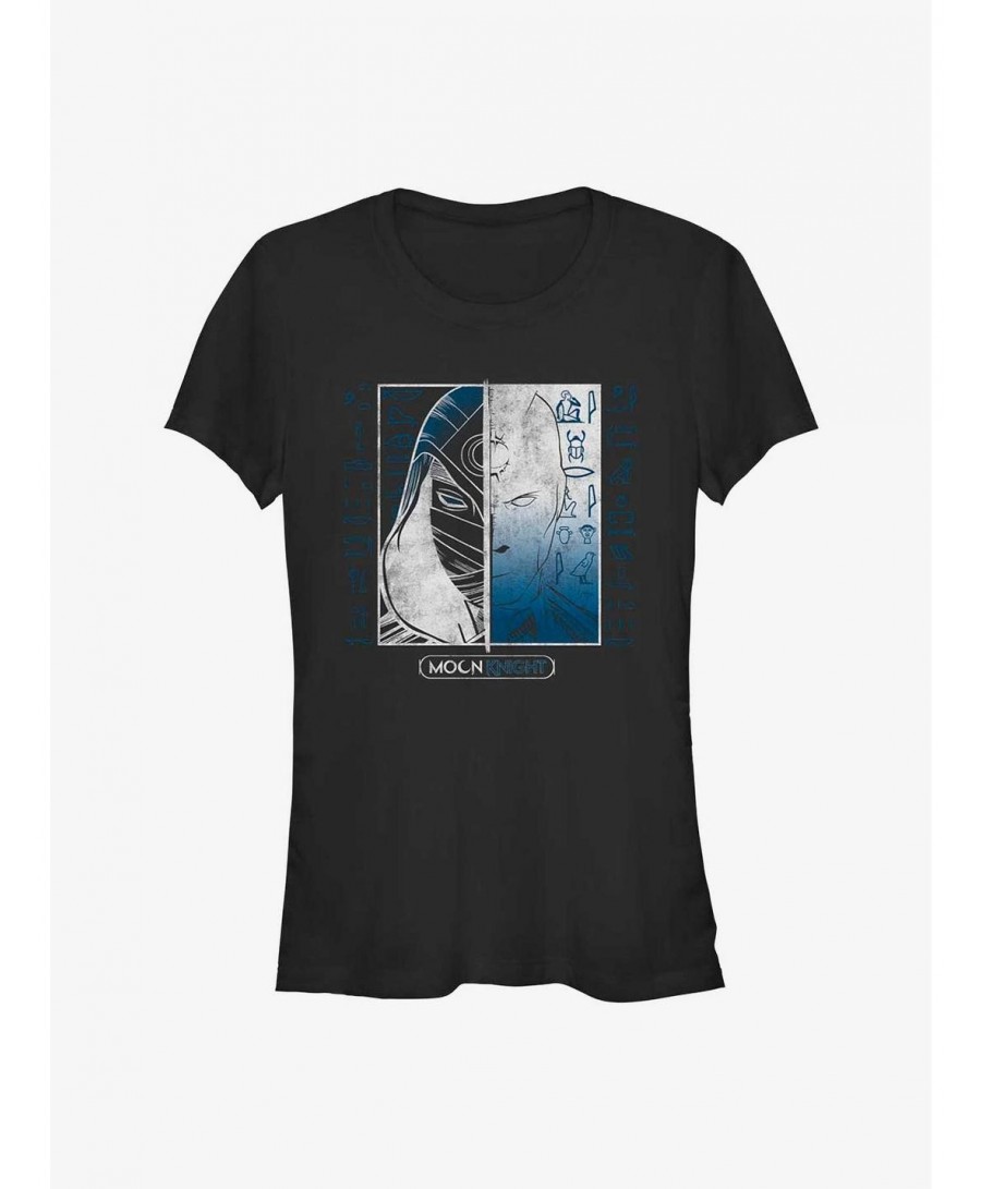 Unique Marvel Moon Knight Split Girls T-Shirt $9.76 T-Shirts