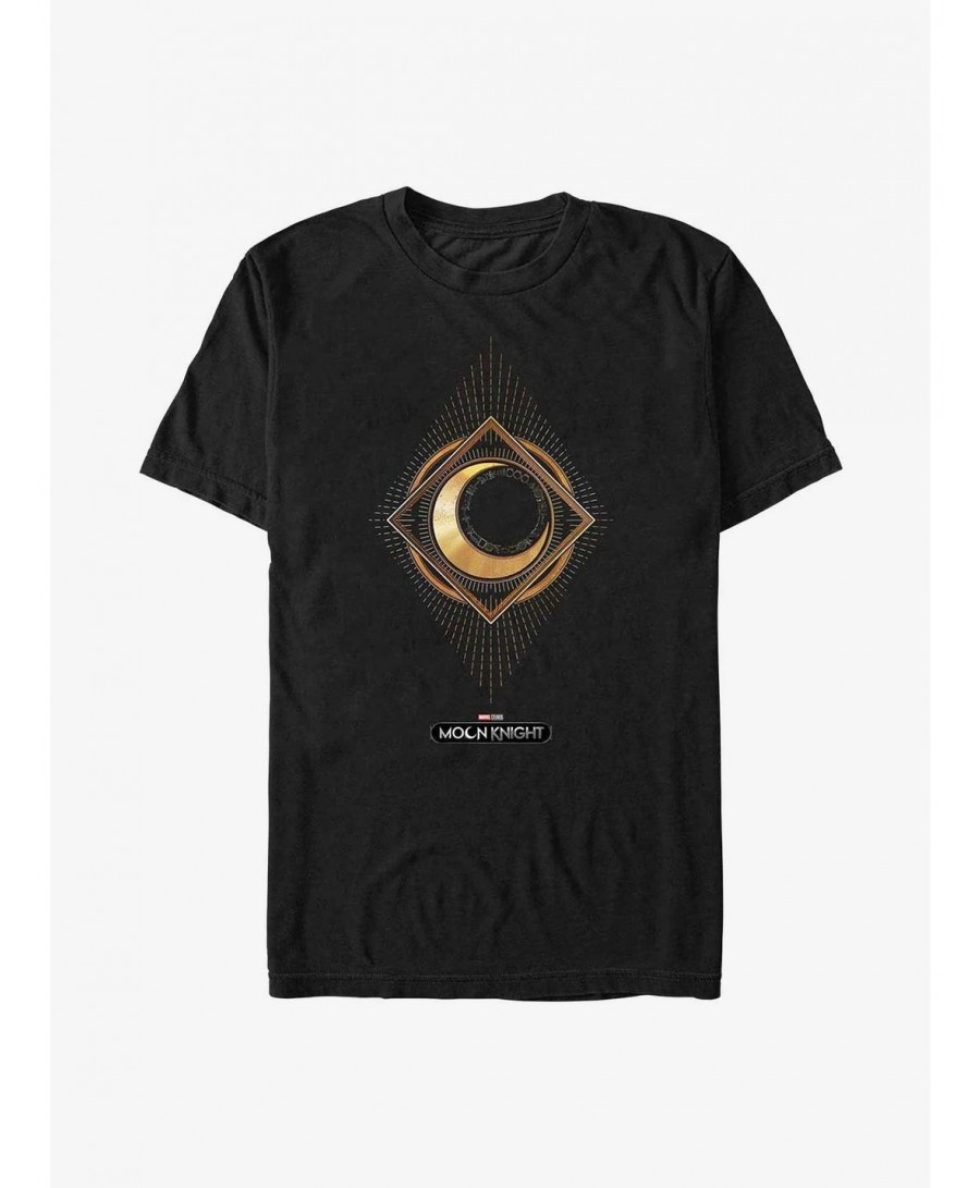 Trendy Marvel Moon Knight Moon Glyphs T-Shirt $7.65 T-Shirts