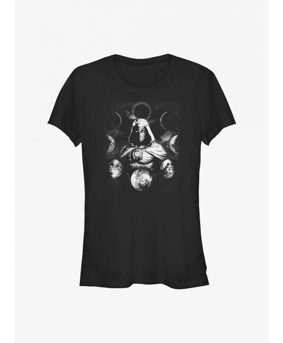 Discount Sale Marvel Moon Knight Moon Phases Girls T-Shirt $9.76 T-Shirts